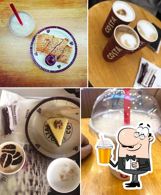 Order different beverages served at Costa Coffee