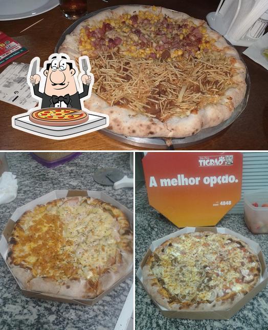 Peça pizza no PizzariaTigrão