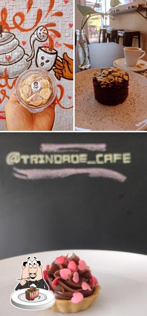 Bolo de chocolate em Café Trindade