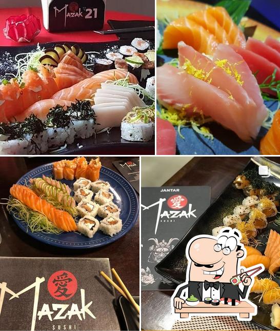 Prove diferentes opções de sushi