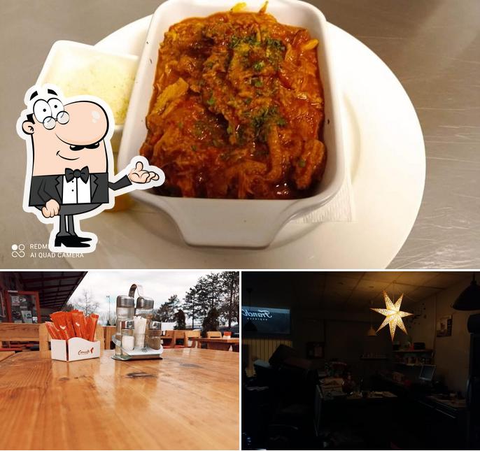 La immagine della interni e la carne di Restoran Trica