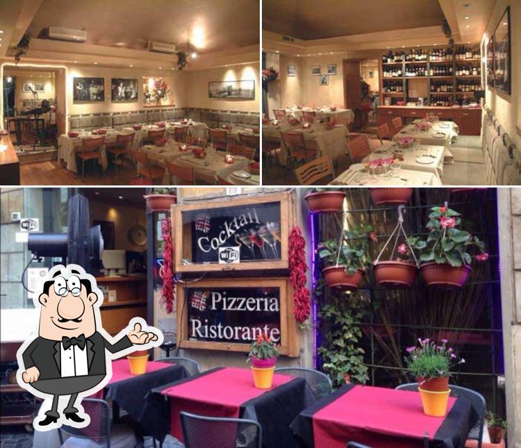 Gli interni di Wine bar ristorante