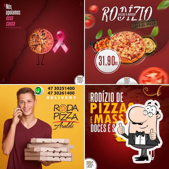 Look at this picture of Roda Pizza Araldi: Pizzaria, Rodízio de Pizzas, Delivery - Joinville SC