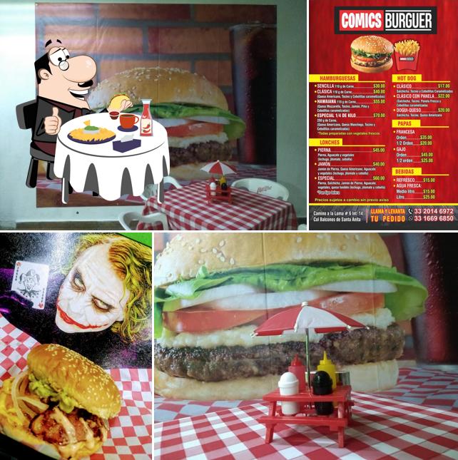 Try out a burger at COMICS BURGUER