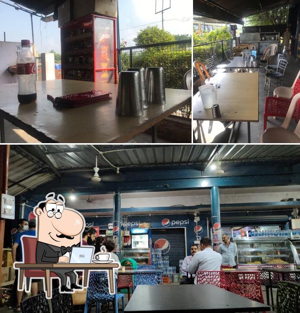 The interior of Gautam Vaishno Dhaba
