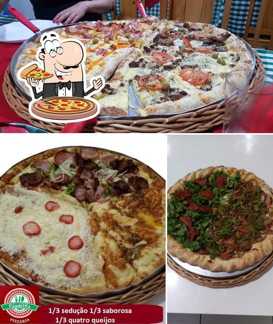 Consiga pizza no Pizzaria Filadélfia