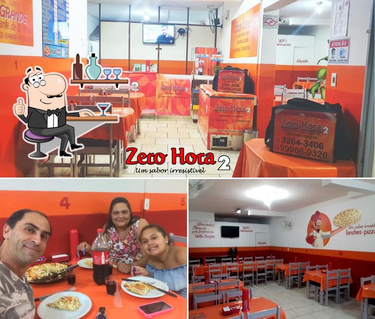 O interior do Zero Hora II - Lanches e Pizzas