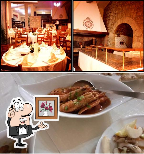 La immagine di interni e cibo da Ristorante Pizzeria Leone