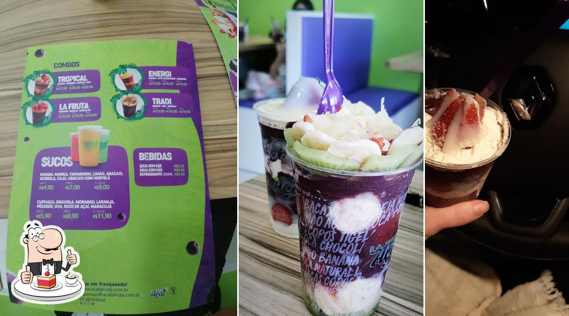 La Fruta Açaí Bento Gonçalves oferece uma seleção de pratos doces