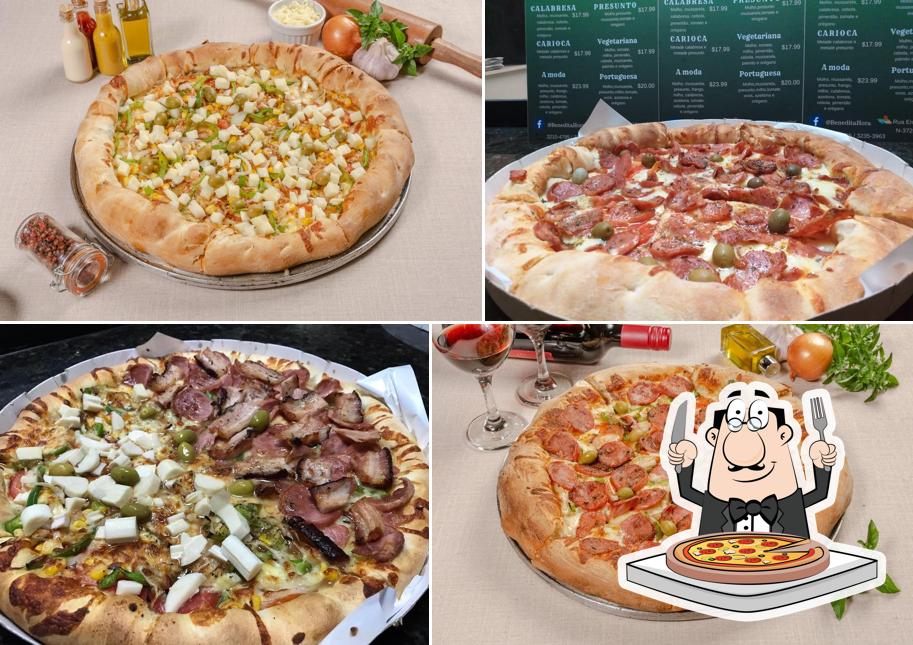 No Benedita Hora Pizzaria, você pode conseguir pizza