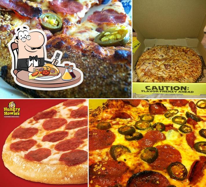 Pick various types of pizza