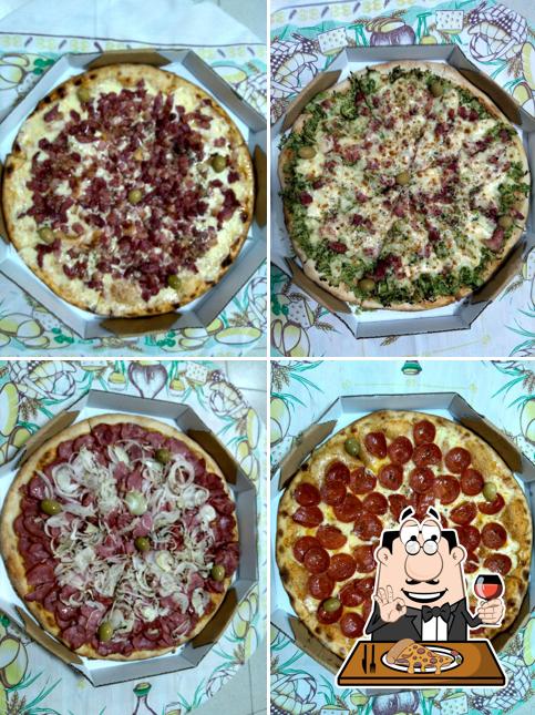 Consiga diferentes variedades de pizza