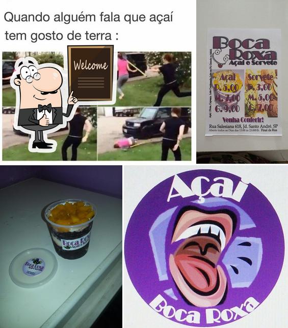 Look at this image of Boca Roxa Açai -Sorvete