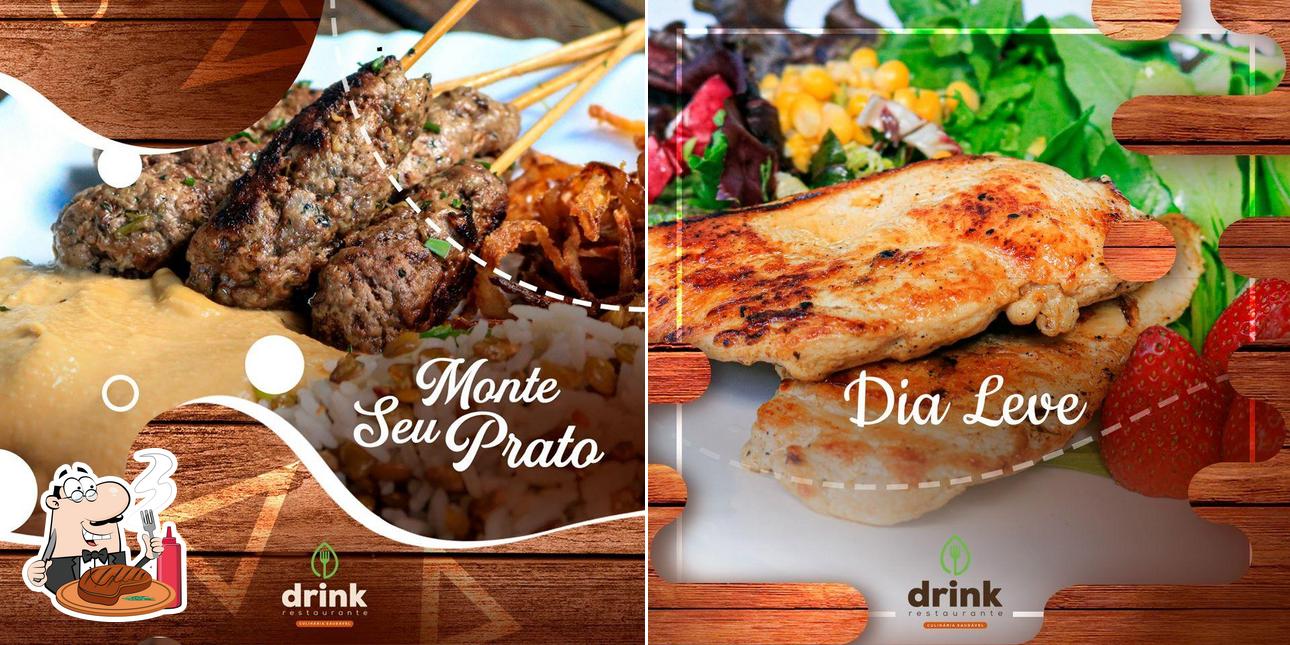 Peça refeições de carne no Drink Restaurante