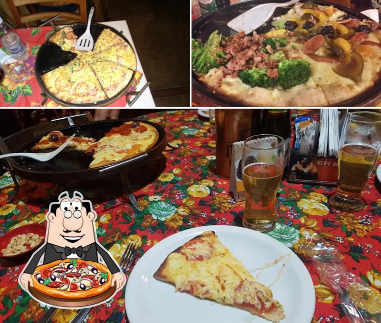 No La Bella Pizzaria, Chopperia e Restaurante, você pode provar pizza