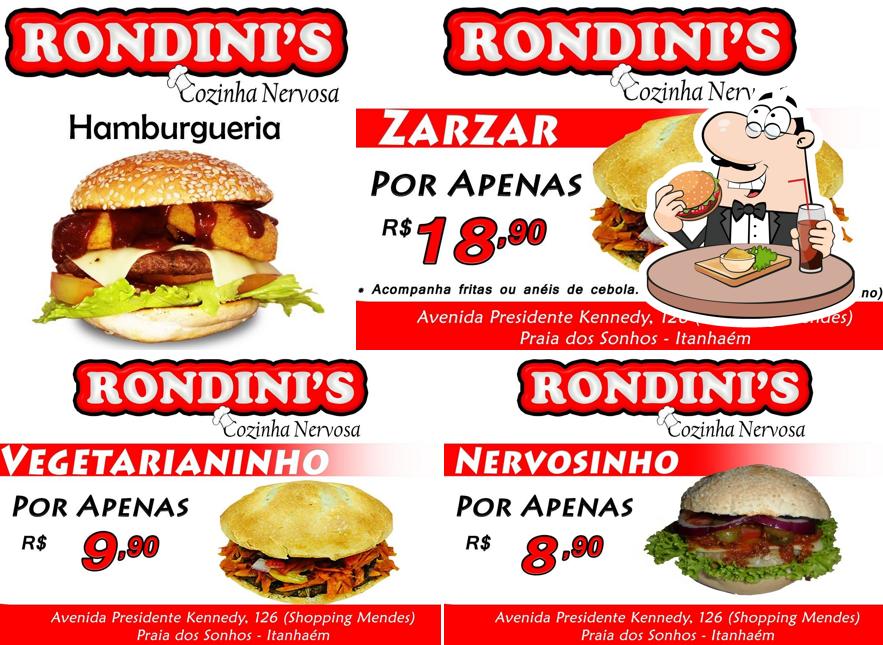 Os hambúrgueres do Rondini's - Cozinha Nervosa irão saciar diferentes gostos