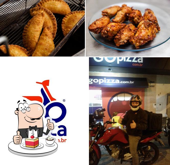 GO Pizza oferece uma escolha de pratos doces