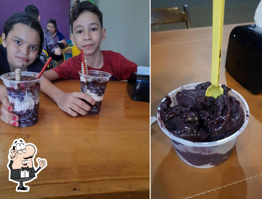 O interior do Amorinha Sorvetes e Açaí