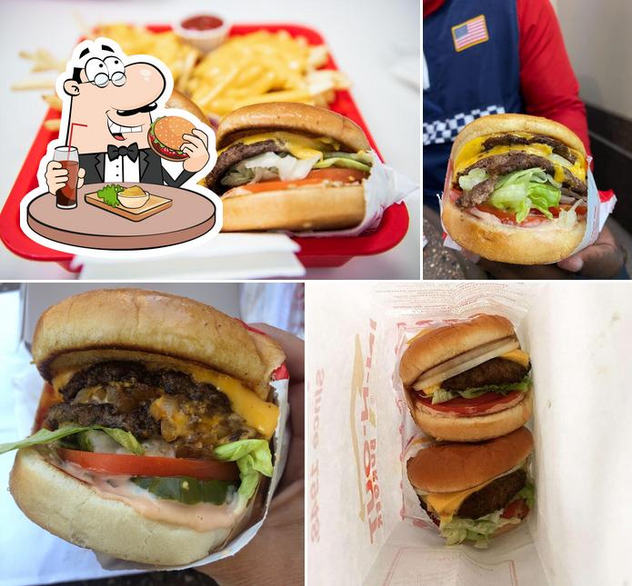 Order a burger at In-N-Out Burger
