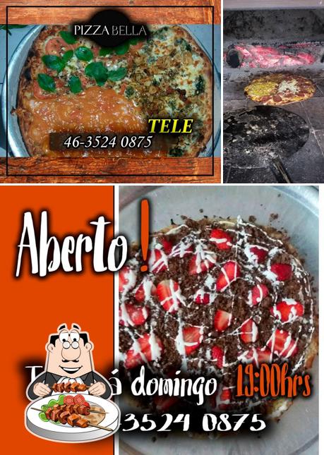 Comida em Pizza bella