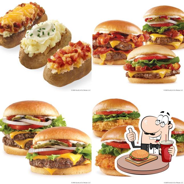 Order a burger at Wendy's