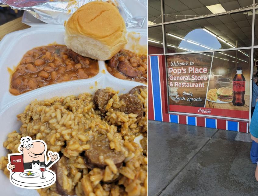 Pop's Place General Store & Restaurant in Pineville Restaurant menu