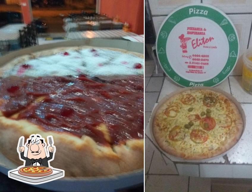 Escolha diferentes variedades de pizza