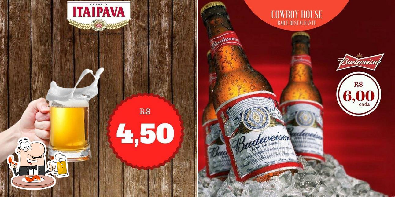 Desfute um copo de cerveja leve ou escura