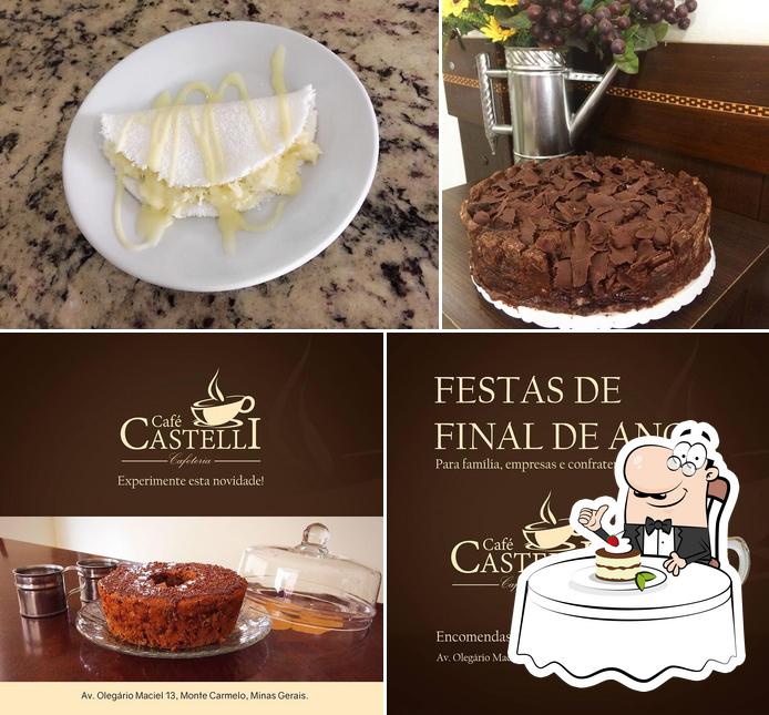 Café Castelli Cafeteria provê uma escolha de pratos doces