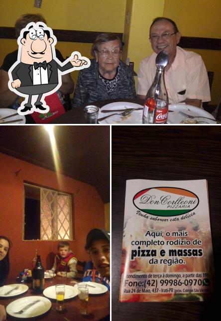 O interior do Pizzaria Don Corleone