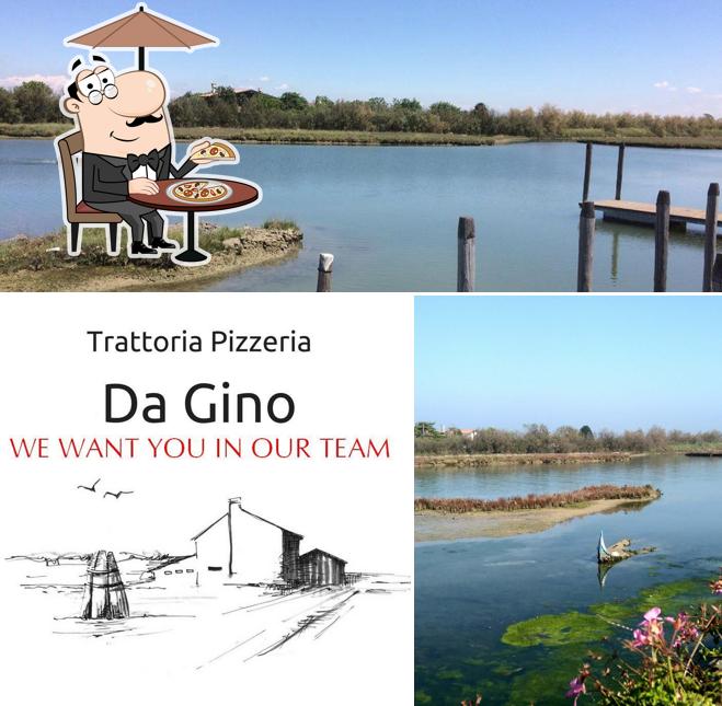 Посмотрите, как "Da Gino Trattoria Pizzeria" выглядит снаружи