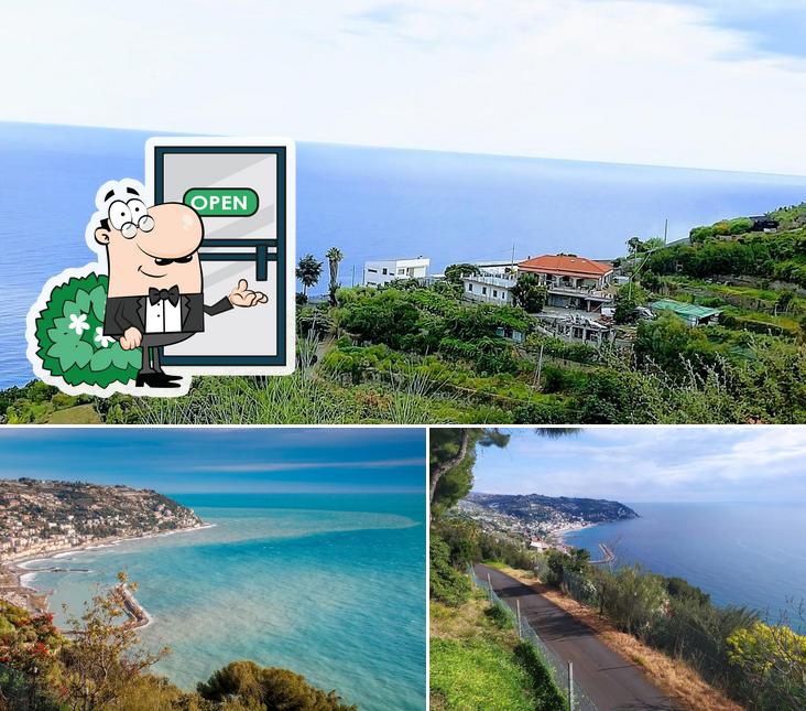 Goditi la vista dagli esterni di Autogrill Bordighera Sud