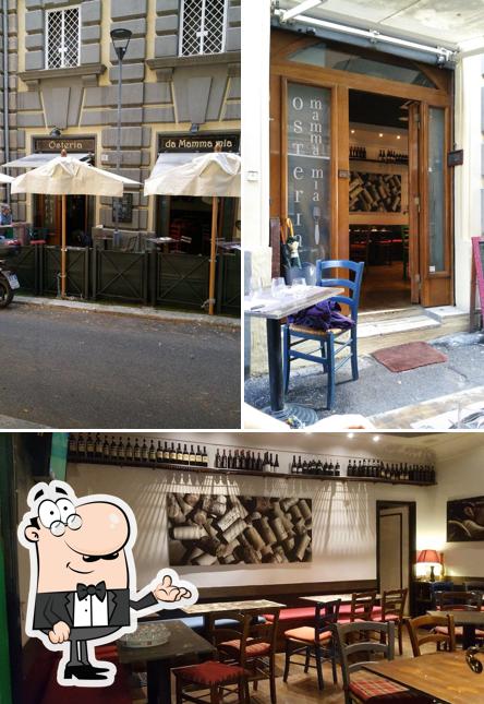 Dai un'occhiata agli interni di Osteria Mamma Mia