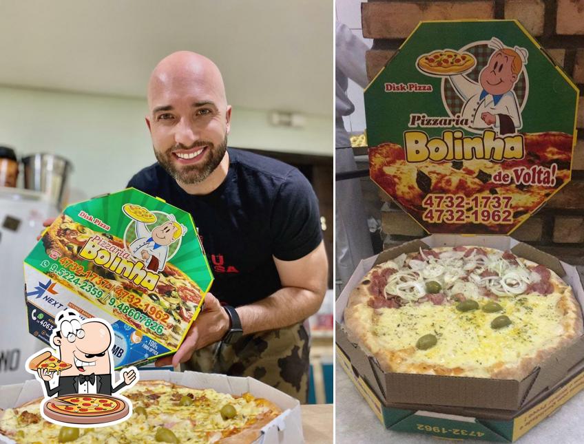 Escolha pizza no Pizzaria Bolinha