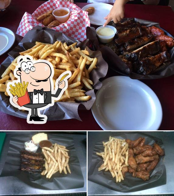 A Big Bone BBQ vous pouvez profiter des frites, des pommes frites