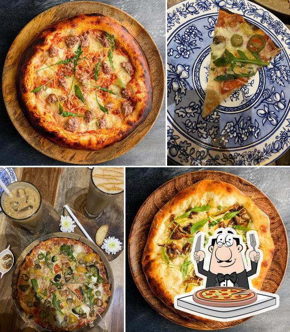 Pick different types of pizza