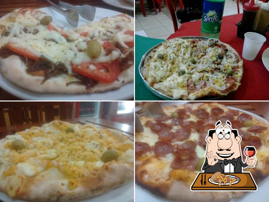Escolha diferentes tipos de pizza