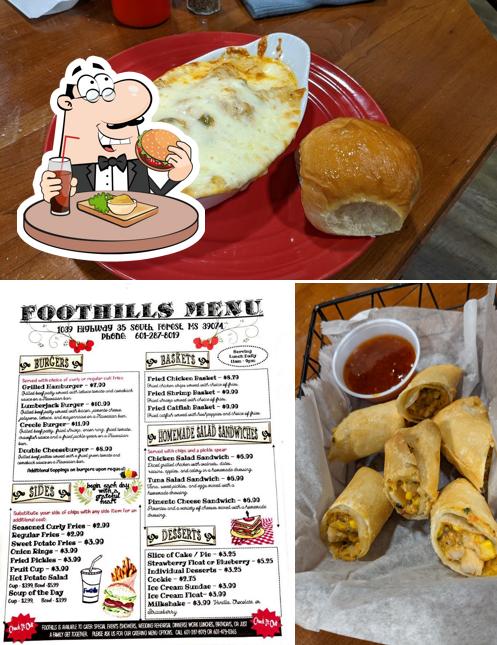 Order a burger at Foothills Diner