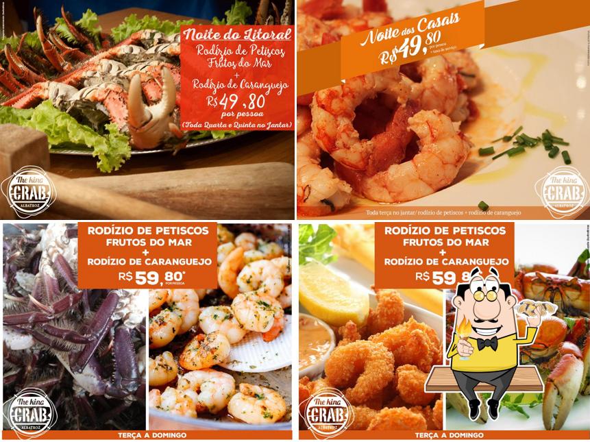 Os clientes do King Crab podem pedir diferentes itens de frutos do mar