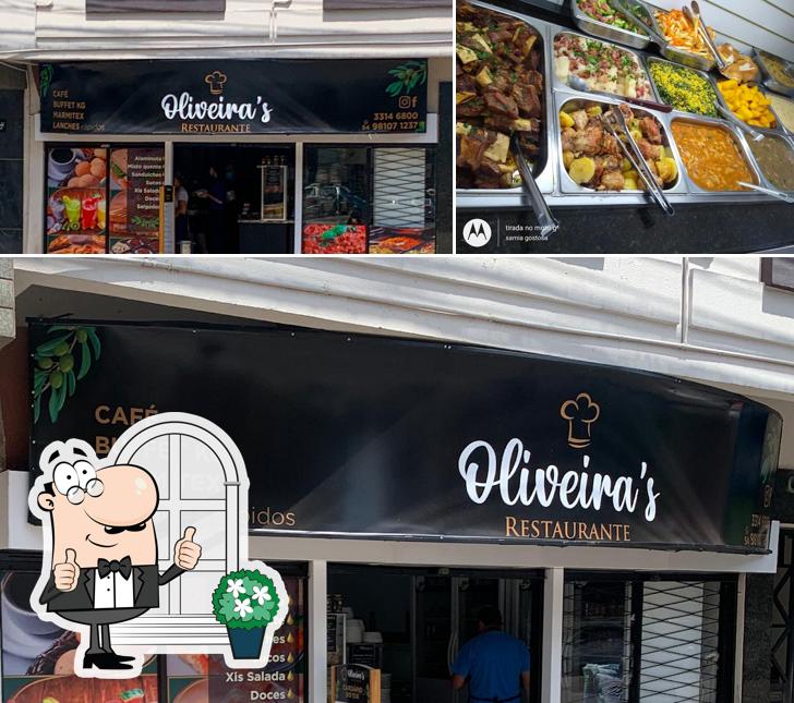 Esta é a ilustração apresentando exterior e comida no Oliveira's Restaurante