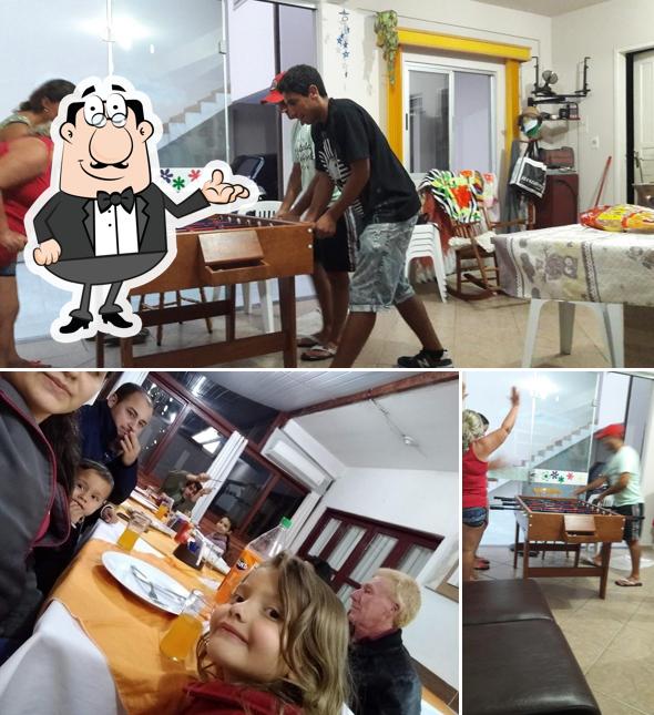 O interior do Pizzaria Rei da Pizza