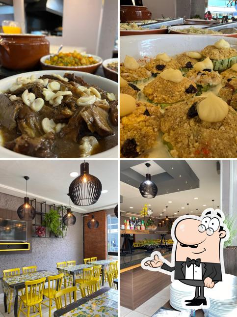 A imagem da interior e comida a Dom Lorenzo Gastronomia & Pizzaria