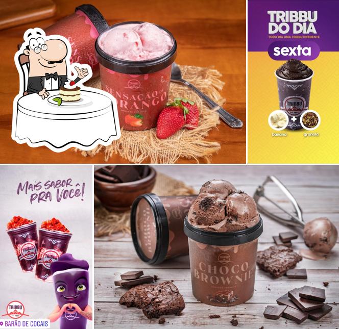 Não esqueça de experimentar uma sobremesa no Tribbu Fit Food Açaí