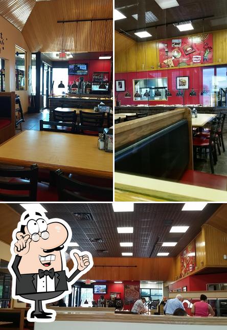 The interior of Pizza Inn