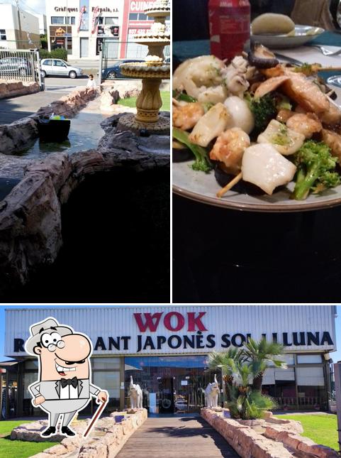 Estas son las imágenes donde puedes ver exterior y comida en Restaurante Wok Sol i Lluna