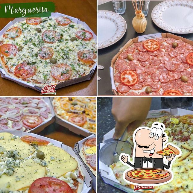 Consiga diferentes tipos de pizza