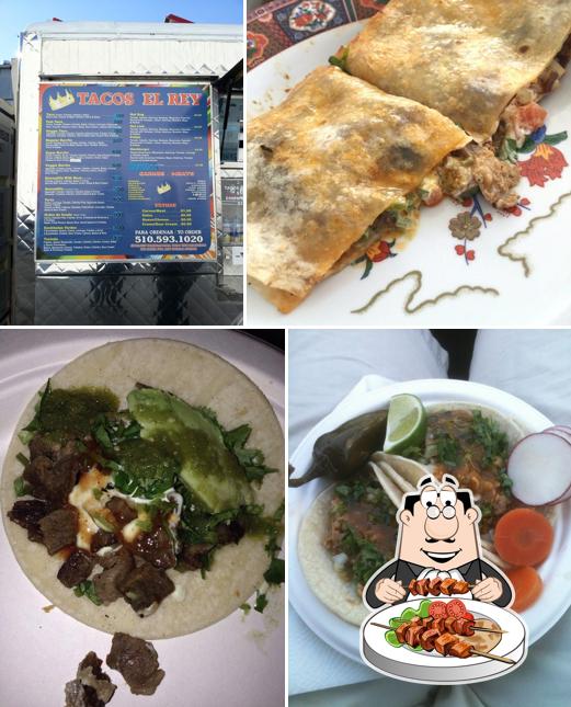 Food at Tacos El Rey Food Truck