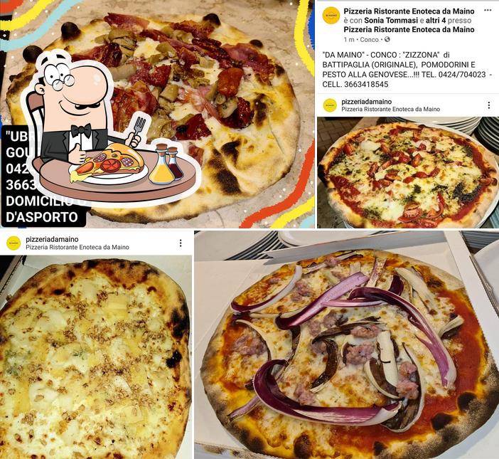 En Pizzeria Ristorante Enoteca da Maino, puedes saborear una pizza
