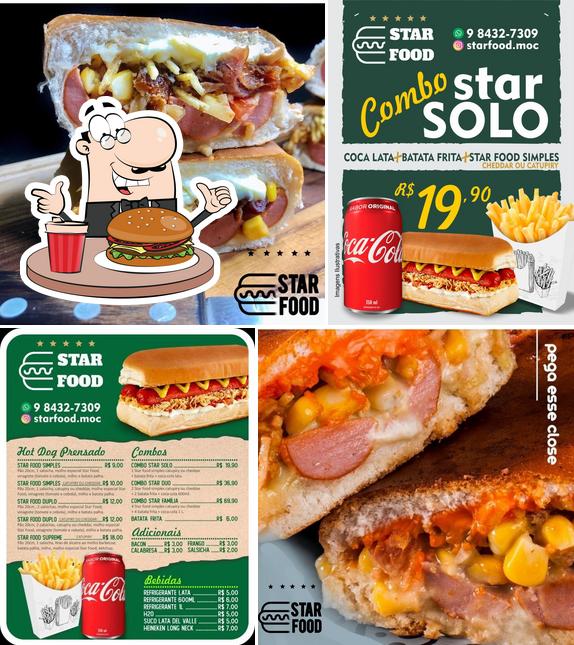 Peça um hambúrguer no Star Food delivery - hot dog prensado