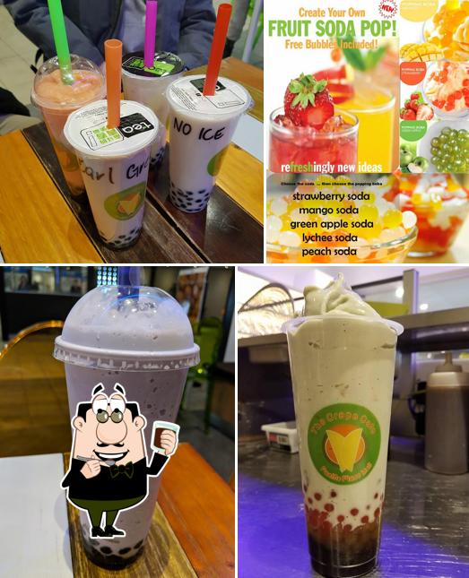 Try out different drinks served at The Crepe Cafe